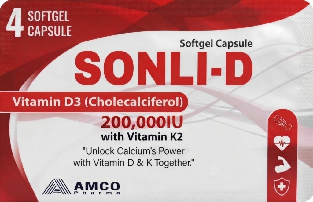 SONLI-D 200,000 IU Softgel Capsule Box